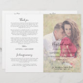 Natasha Katholic Wedding Mass Zeremony Program (Vorne/Hinten)