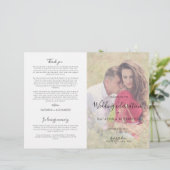 Natasha Modern Foto Wedding Zeremony Program (Stehend Vorderseite)