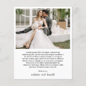 Natasha Monogram Modern Wedding Danke Card (Rückseite)