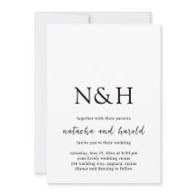 Natasha Monogram Modern Wedding