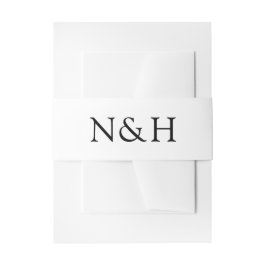 Natasha Monogram Modern Wedding Einladungsbanderole