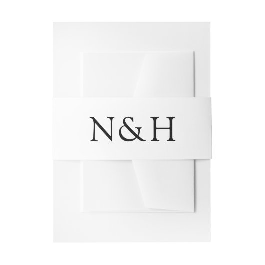 Natasha Monogram Modern Wedding Einladungsbanderole (Vorderseite Beispiel)
