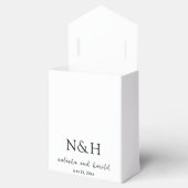 Natasha Monogram Modern Wedding Geschenkschachtel (Geöffnet)