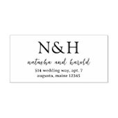 Natasha Monogram Modern Wedding Permastempel (Design)