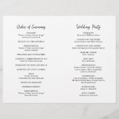 Natasha Monogram Modern Wedding Program (Rückseite)