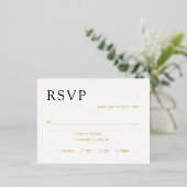 Natasha Monogram Modern Wedding RSVP Card Folie Einladungspostkarte (Stehend vorne)