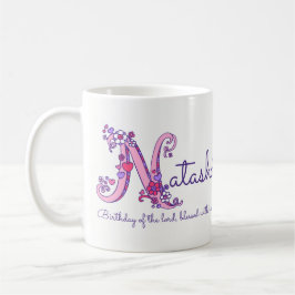 Natasha personalisierte N Monogramm-Tasse Kaffeetasse