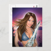 Natasha Portrait Postkarte (Vorne/Hinten)