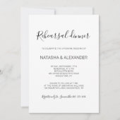 Natasha Rustic Black Calligraphy Probe Dinner Einladung (Vorderseite)