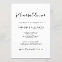 Natasha Rustic Black Calligraphy Probe Dinner