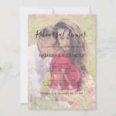 Natasha Rustic Calligraphy Foto Probe Dinner Einladung (Vorderseite)