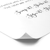 Natasha Simple Foto Guest Book Wedding Sign Poster (Ecke)