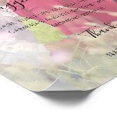 Natasha Unplugged Zeremonie Foto Wedding Sign Poster (Ecke)