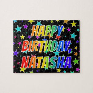 "NATASHA" Vorname, Spaß "GLÜCKLICHER GEBURTSTAG" Puzzle