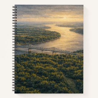 Natchez am Fluss | Mississippi-Landschaft Notizblock