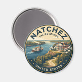 Natchez Mississippi Magnet (Vorderseite/Rückseite)
