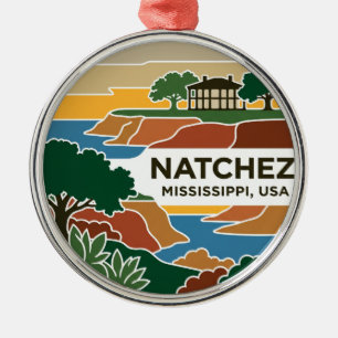 Natchez, Mississippi Mississippi Ornament Aus Metall