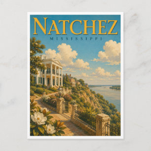 Natchez Mississippi Natchez Bluff GeoSaga Postkarte