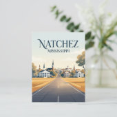 Natchez Mississippi Postkarte (Stehend Vorderseite)