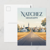 Natchez Mississippi Postkarte (Vorne/Hinten)