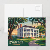 Natchez Mississippi Postkarte (Vorne/Hinten)