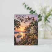 Natchez Mississippi Postkarte (Stehend Vorderseite)