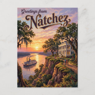 Natchez Mississippi Postkarte