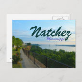 Natchez Mississippi River Bluffs Great Flood 2011 Postkarte (Vorne/Hinten)