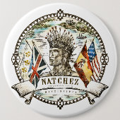 Natchez Stadt-Siegel-Knopf Button (Vorderseite)