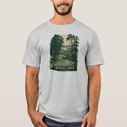 Natchez Trace Parkway Mississippi Forest T-Shirt (Vorderseite)
