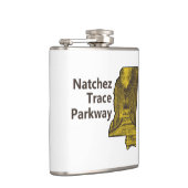 Natchez Trace Parkway Mississippi Karte Flachmann (Rechts)
