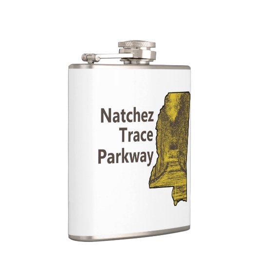 Natchez Trace Parkway Mississippi Karte Flachmann (Rechts)