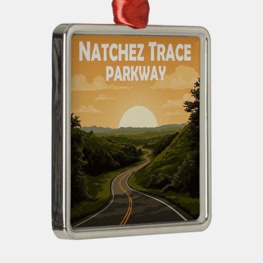 Natchez Trace Parkway Mississippi Landschaft Ornament Aus Metall (Rechts)