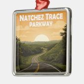 Natchez Trace Parkway Mississippi Landschaft Ornament Aus Metall (Links)