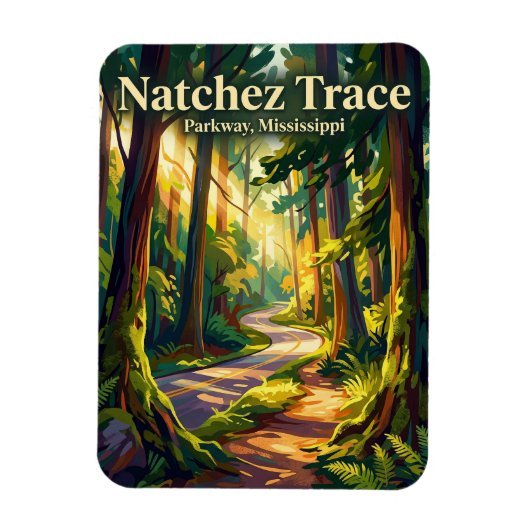 Natchez Trace Parkway Mississippi Magnet (Vertikal)