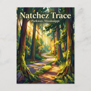 Natchez Trace Parkway Mississippi Postkarte
