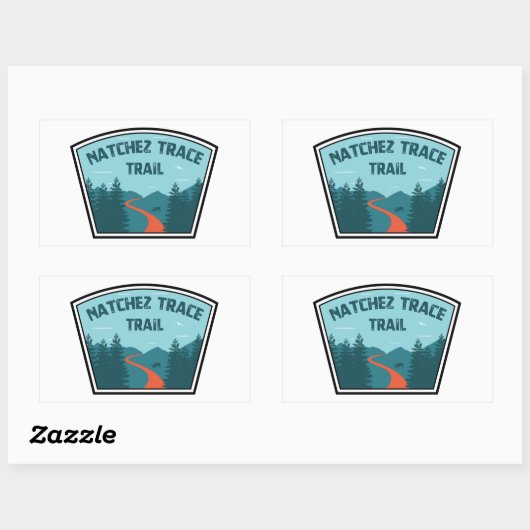 Natchez Trace Rechteckiger Aufkleber (Blatt)
