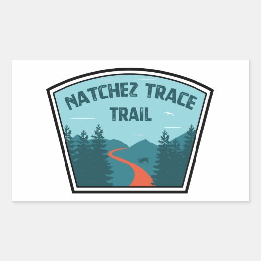 Natchez Trace Rechteckiger Aufkleber (Vorderseite)
