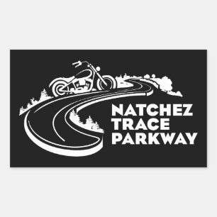 Natchez Trace Rechteckiger Aufkleber