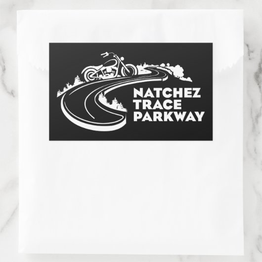 Natchez Trace Rechteckiger Aufkleber (Tasche)