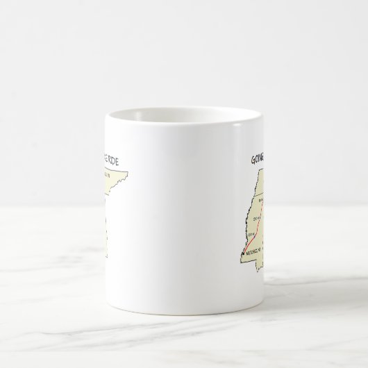 Natchez Trace Route Karte Kaffee Tasse (Mittel)