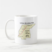 Natchez Trace Route Karte Kaffee Tasse (Links)