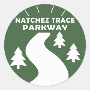 Natchez Trace Runder Aufkleber