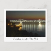 Natchez Under-the-Hill & Bridge Postkarte (Vorderseite)