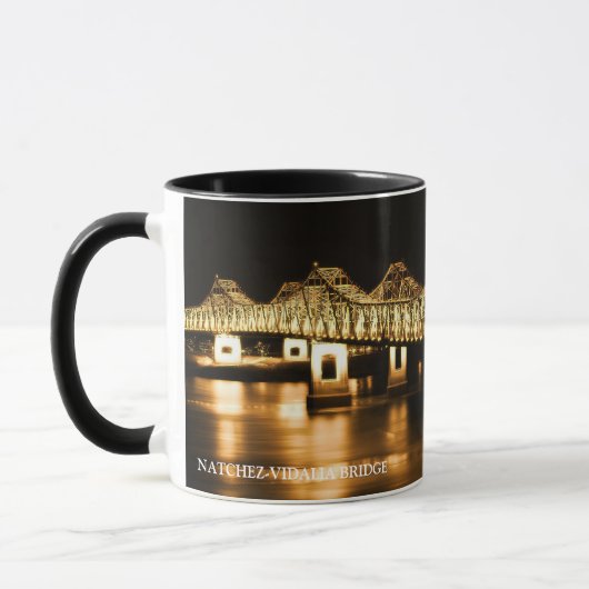 Natchez-Vidalia Brücke - goldenes Glühen Tasse (Links)