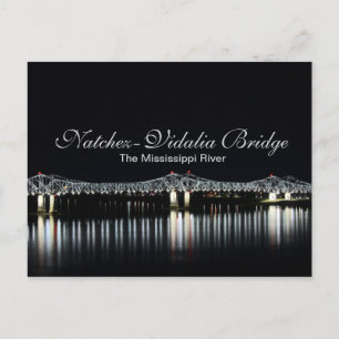 Natchez-Vidalia Brücke - Mississippi Fluss Postkarte
