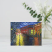 Natchitoches, Louisiana bei Nacht Postkarte (Stehend Vorderseite)