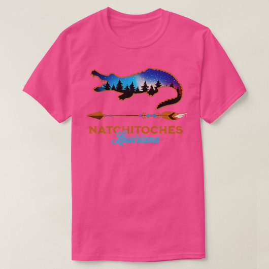Natchitoches Louisiana USA Bayou Cajun Alligator S T-Shirt (Design vorne)