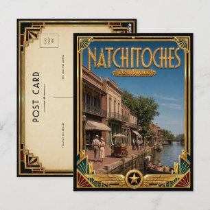 Natchitoches Louisiana Vintage Art Deco Golden Age Postkarte