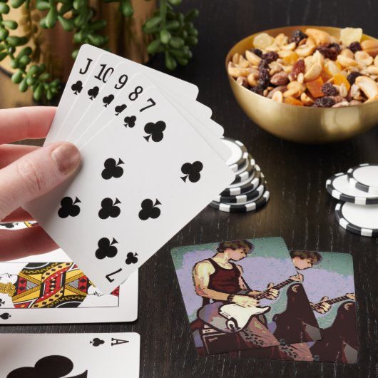 Nate and Guitar Spielkarten (In Situ)